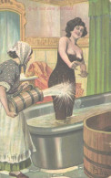 Arthur Thiele:Lady Having A Bath, Servant With Water, Nr. 22, Pre 1940 - Thiele, Arthur