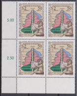 1979 , Mi 1607 ** (1) -  4 Er Block Postfrisch - 150 Jahre Österreichisches Statistisches Zentralamt - Ongebruikt