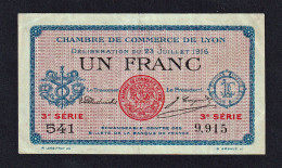 BB: Chambre De Commerce De Lyon (Dpt 69) Billet De 1F Du23/07/1916 - Cámara De Comercio