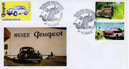 Peugeot 203 - Envelope  FDC - Commémoratif Voitures Anciennes - Peugeot-Simca - France FDC - Autos