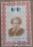 FDC Sur Encart AMIS - YT N°3518 - GEORGES PEREC - 2002 - 2000-2009