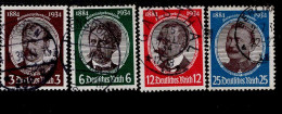 Deutsches Reich 540 - 543 Kolonialforscher Gestempelt Used (4) - Gebraucht