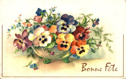 O9 - Carte Postale Fantaisie - Fleurs - Bonne Fête - Autres & Non Classés
