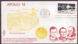 US Space Cover 1972. "Apollo 16" Transearth EVA By Mattingly - Etats-Unis