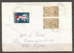 SOLDES - 1982 - LETTRE AVEC N° COB 1290 Et 1868 (bords De Feuille Avec Date) - MOUSTIER (HAINAUT) - Postmarks With Stars