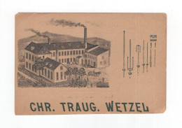 1901 Sachsen Drucksache Werbekarte Eisenwarenfabrik  C, T. Wetzel In Geyer? Erzgeb. - Geyer