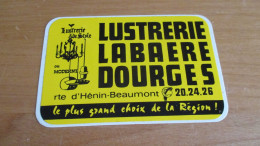Autocollant Original Vintage  Lustrerie Labaere Dourges 7,5 Cm / 11,5 Cm - Autocollants
