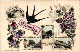 MARCHE EN FAMENNE / MULTIVUE  1908 - Marche-en-Famenne