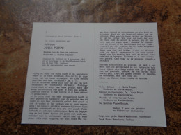 Doodsprentje/Bidprentje  JULIA  PUYPE   Torhout 1911-1983  (dchtr Richard & Marie BOUSSY) - Religion & Esotérisme