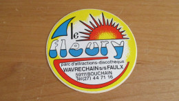 Autocollant Original Vintage  Discothèque Parc D'attractions Le Fleury Wavrechain Sous Faulx 9 Cm Diamètre - Stickers