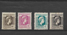 FRANCE 1944 -  N°YT 634**-635**-643**-644 - 1944 Coq Et Marianne D'Alger