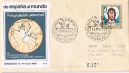 55228. Carta BARCELONA 1969. Exposicion Universal Carteles España Al Mundo - Briefe U. Dokumente
