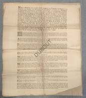 Antwerpen/Schilde/Deurne/Wijnegem - Pamflet - 1745: Aanleg Steenweg  (V3152) - Documentos Históricos