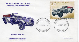 Mali FDC - Mercedes Benz 1927 - Envelope Prémier Jour - FDC - Cars