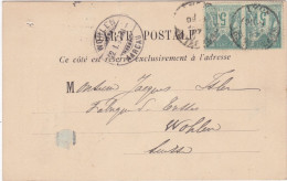 FRANCIA - STORIA POSTALE - CARTOLINA COMMERCIALE - VIAGGIATA - 1897 - Other & Unclassified