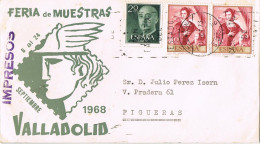 55230. Carta Impresos BARCELONA 1973. Motivo Feria Muestras Valladolid - Cartas & Documentos