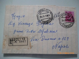 Piego Viaggiato "Ditta Melissa Napoli - Amministrazione Condominio" 1964 - 1961-70: Storia Postale