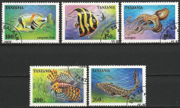 Tanzania 1995 - Mi 2034/38 - YT 1853/57 ( Marine Life, Fishes ) - Poissons