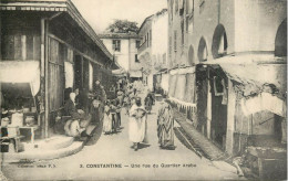 Algeria Constantine Une Rue Du Quartier Arabe Types And Scenes - Constantine