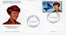 Mali FDC - XXXe Anniversaire Du Vol D'AMELIA EARHART  - Envelope Prémier Jour - FDC - Airplanes