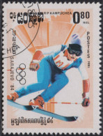 1984 Kampuchea ⵙ Mi:KH 540, Sn:KH 464, Yt:KH 451, Sg:KH 498, Winter Olympic Games 1984 - Sarajevo, Downhill Skiing - Kampuchea