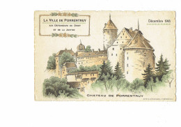 Cpa - Illustration - SUISSE PORRENTRUY - Château Tour - 1918 - Aux Défenseurs DU Droit ET DE LA Justice - A Frossard. - - Porrentruy