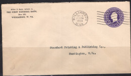 1933 (Dec 9) Williamson West Virginia, Bank Corner Card - Brieven En Documenten