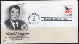 1981 Inauguration Day Cancel, Jan 20 Ronald Reagan  - Brieven En Documenten