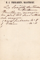 Bk G27  Geadresseerd (niet Verzonden Naar Andenne Met Part. Bedrukking H.J.PRICKAERTS, Maastricht - Postal Stationery