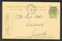 Gele Briefkaart Ster Relais Kemseke Stekene Kolen Charbon Melis ( Waas ) - Tarjetas 1909-1934