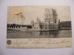 A549 .CPA. PORTUGAL. Lisboa. Tour De Belem .beau Plan . écrite & Voyagée 1904 - Lisboa