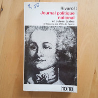 Rivarol: Journal Politique National Et Autres Textes. - History