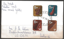 1976 11c Maripi, 12c Puturino, 13c Wahaika & 14c Kotiate, Greerton To Holland - Lettres & Documents