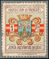 Lugo - Guerra Civil - Em. Local Nacional - Allepuz O 36 - "1 Pts. Protección Menores" - Nationalist Issues