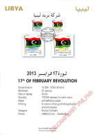 LIBYA 2013 Two High-value Stamps (info-sheet FDC) SUPPLIED FOLDED - Libyen