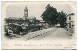 Pionnière Dos Simple Voyagé 1903 * SAINTES Le Cours Reverseaux Et Le Quartier Saint Eutrope (à Droite L'Octroi ) ND Phot - Saintes