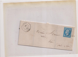 SAONE ET LOIRE-1864-L. SANS TEXTE-TP N°22 OB-GE 2120-CAD-T15-LUGNY - 1849-1876: Classic Period