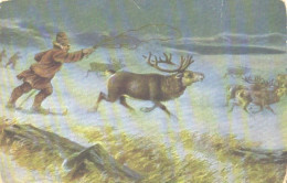 Hunter Hunting Reindeer With Lasso, PELUBA 179, Pre 1927 - Caccia