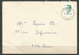 SOLDES - 1984 - LETTRE AVEC N° COB 2113 - HARVENG 17.08.84 - Sterstempels