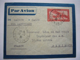 Avion / Airplane / VIET-NAM / From Saigon To Paris Via Marseilles / Depart Saigon : 19.12.36. At 19h15 - Briefe U. Dokumente