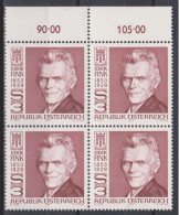 1979 , Mi 1614 ** (2) -  4 Er Block Postfrisch - 50. Todestag Von Jodok Fink - Unused Stamps