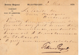 2 MEI 78 Bk G16  V. Maastricht N Andennes Met Part. Bijdruk Petrus REGOUT & Co  MAASTRICHT - Postal Stationery