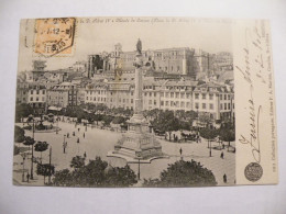 A549 .CPA. PORTUGAL. Lisboa. Place De D.Pedro IV Et Mont Du Carmo. .beau Plan Animé . écrite & Voyagée 1912 - Lisboa