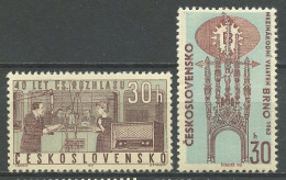 TCHECOSLOVAQUIE 1963 N° 1274/1275 ** Neufs MNH Superbes C 1.20 € Télévision Nationale Caméra Antenne - Ungebraucht