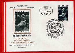 FDC 50 Jahre Internationale Arbeitsorganisation  Vom 22.8.1969  - ANK 1336   Kat. Preis 2,50 - FDC