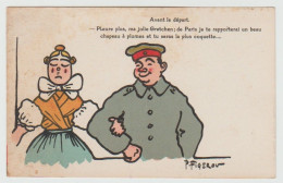 Militaire - Guerre 14-18 / Humour, Caricature, Satire : " Avant Le Départ ". Illustrateur P. Figerou. - Guerre 1914-18