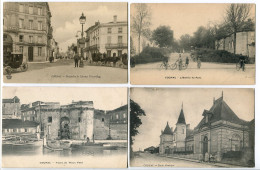 LOT 4 CP * COGNAC Perspective Avenue Victor Hugo Entrée Du Parc ( Vélo Cyclistes ) Tours Vieux Port Musée Municipal - Cognac