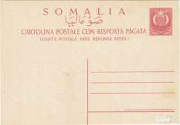 ITALIA - Colonie E Possedimenti > Somalia - CARTOLINA POSTALE CON RISPOSTA PAGATA - Somalië