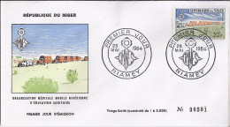 NIGER N° 145 S/L. DE NIAMEY/26.5.64 - Níger (1960-...)