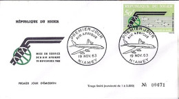 NIGER N° PA35 S/L. DE NIAMEY/19.11.63 - Niger (1960-...)